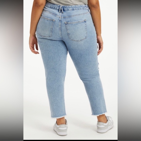 NWT good American high rise straight leg light wash jeans sz 12/31 - Picture 7 of 9